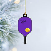 AOVL Personalized Pickleball Ornament Pickle Baller Sport Gifts Ornament Pickleball Ornament for Christmas Tree 2024 Pickleball Gifts Pickleball Paddles Ornaments (PKB 3)